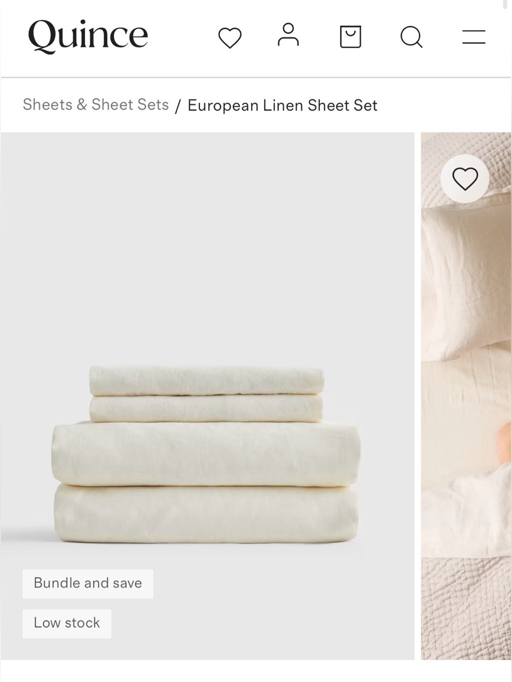 Quince European Linen Sheet Set